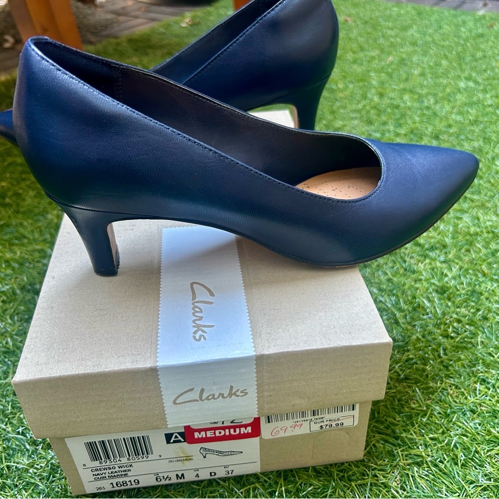 Clarks Women's Dark Blue Heels